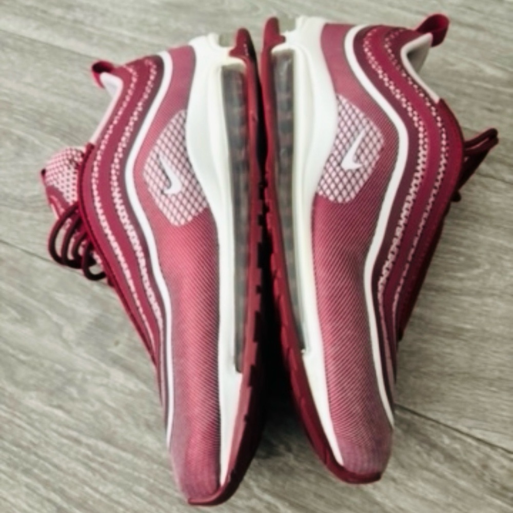 Nike Burgundy and White Athletic Shoes